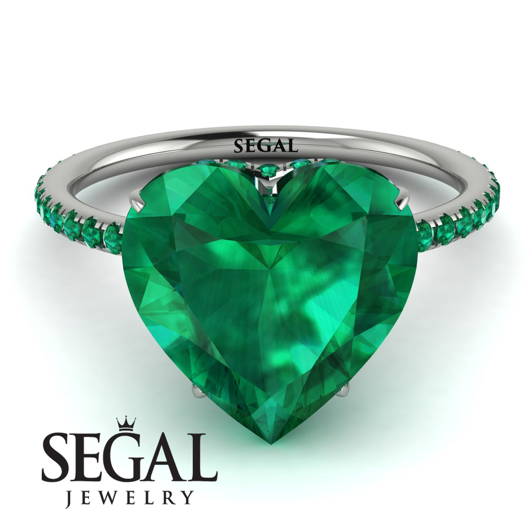 Heart Shape Emerald Ring - Noelle No. 21